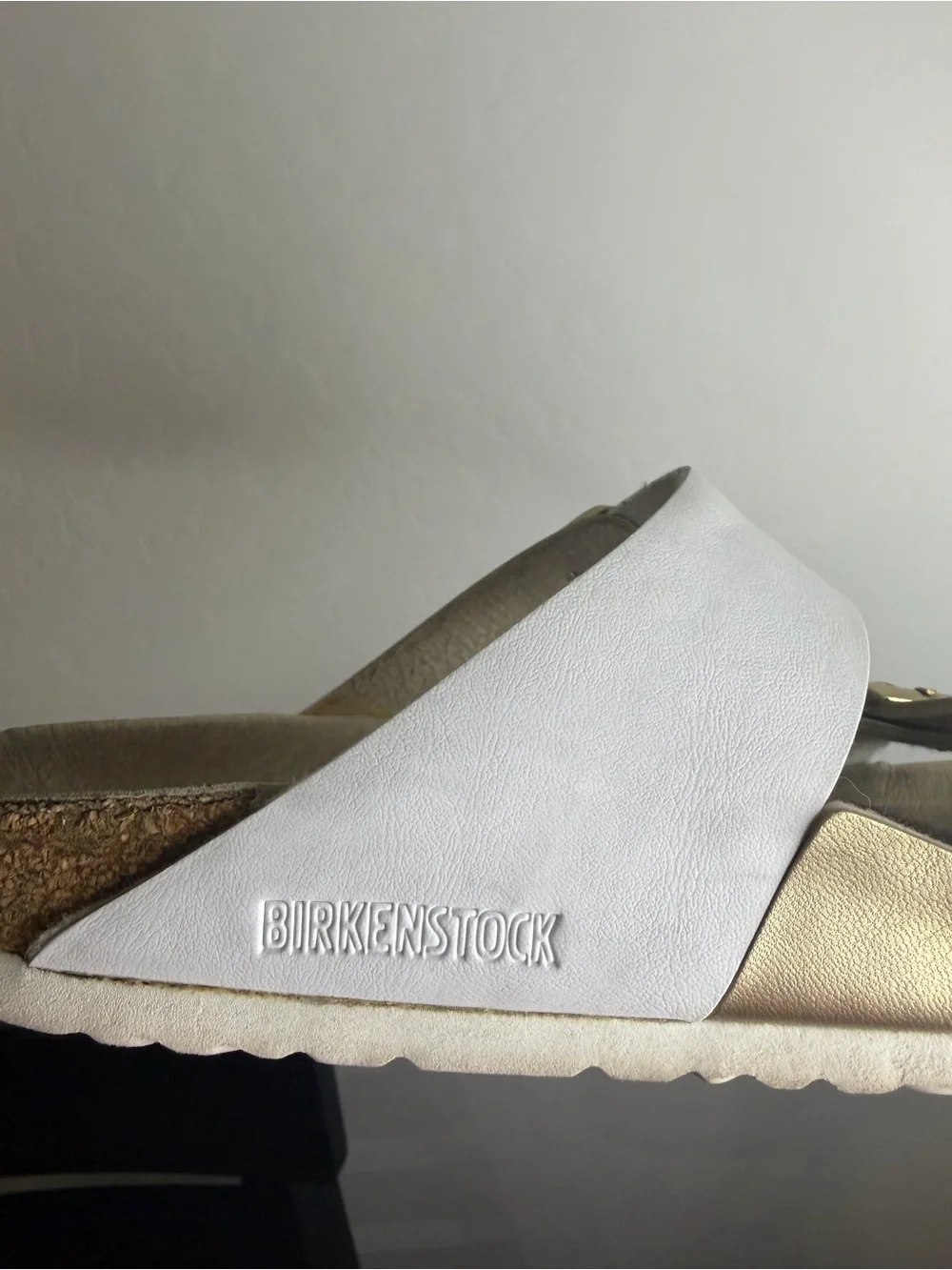 Birkenstock White & Gold Sandals